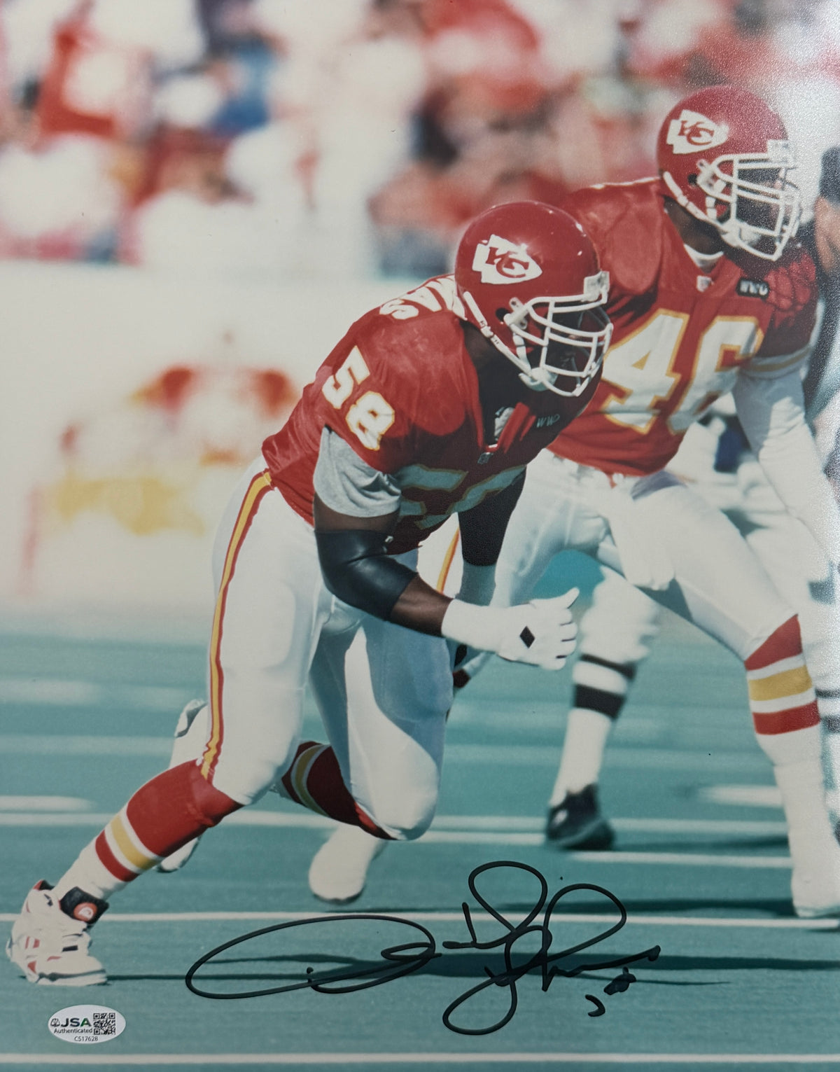 Derrick Thomas HOF Signed/Autographed 11x14 Photo Kansas City Chiefs JSA 214460