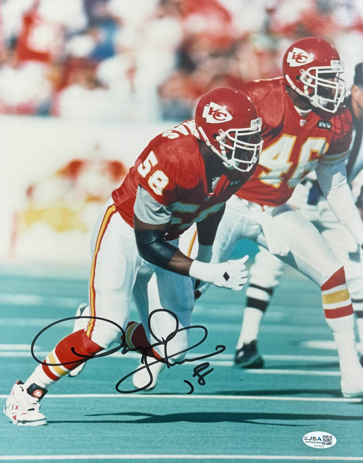 Derrick Thomas HOF Signed/Autographed 11x14 Photo Kansas City Chiefs JSA 214457