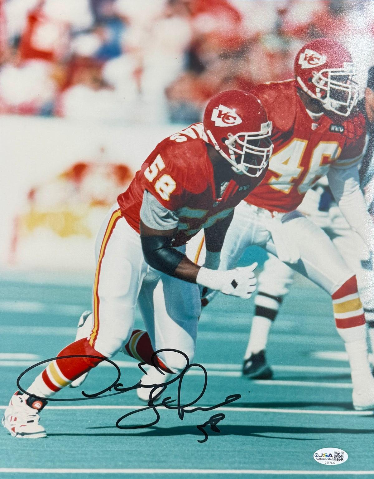 Derrick Thomas HOF Signed/Autographed 11x14 Photo Kansas City Chiefs JSA 214459