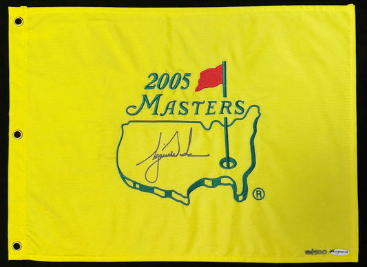 Tiger Woods Signed/Autographed 2005 Masters Pin Flag Upper Deck 215460