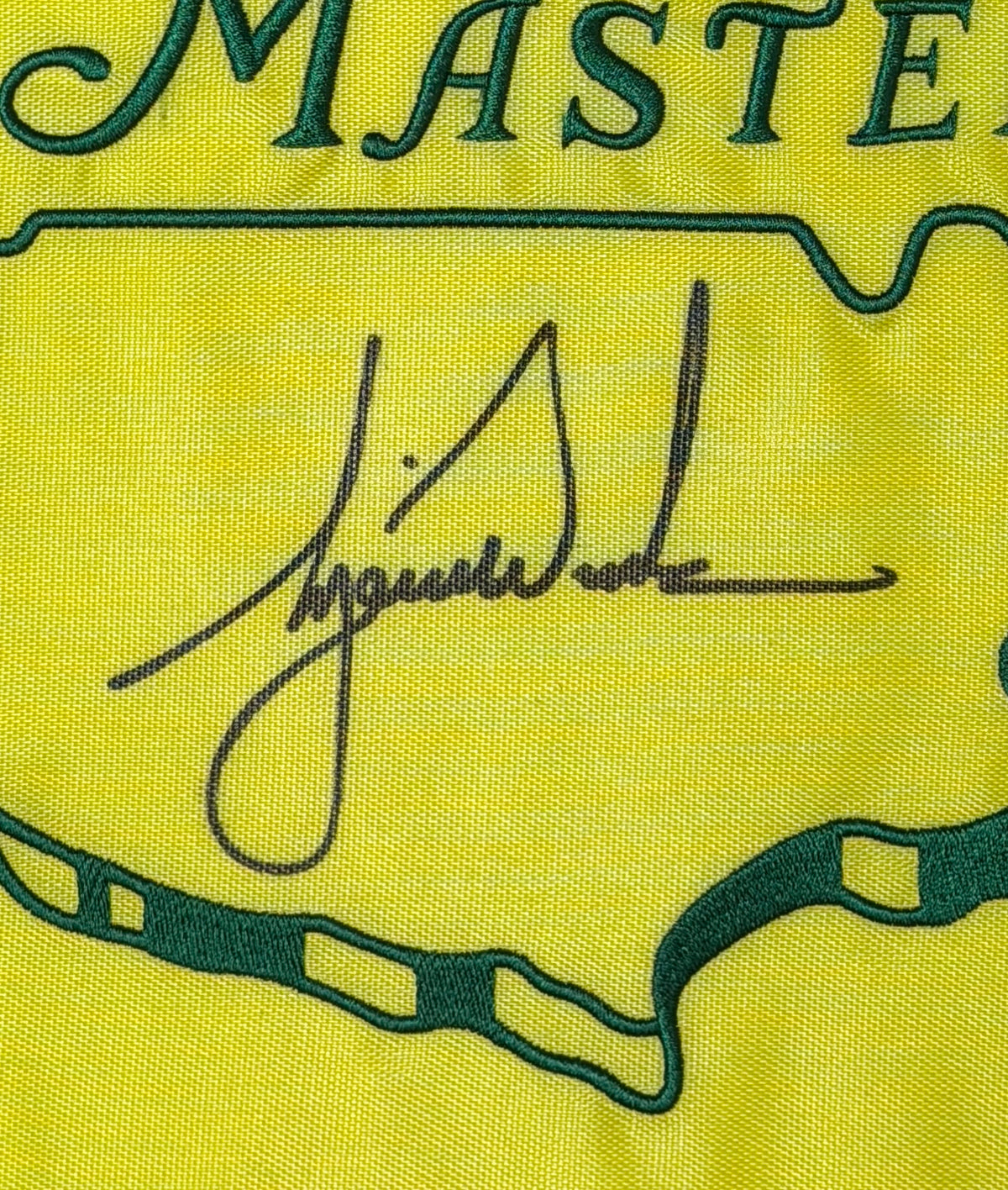 Tiger Woods Signed/Autographed 2005 Masters Pin Flag Upper Deck 215460