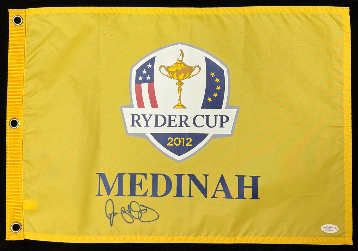 Rory McIlroy Signed/Autographed 2012 Ryder Cup Medinah Pin Flag JSA 215461