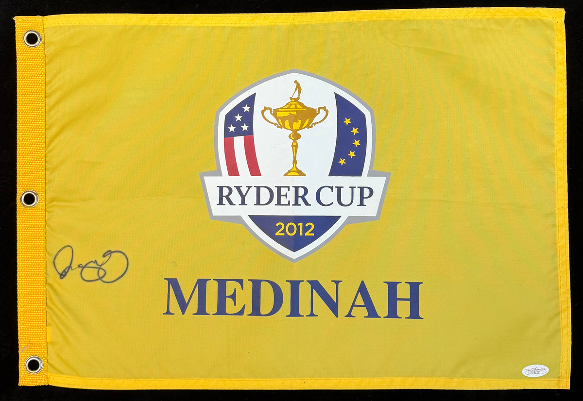 Rory McIlroy Signed/Autographed 2012 Ryder Cup Medinah Pin Flag JSA 215467