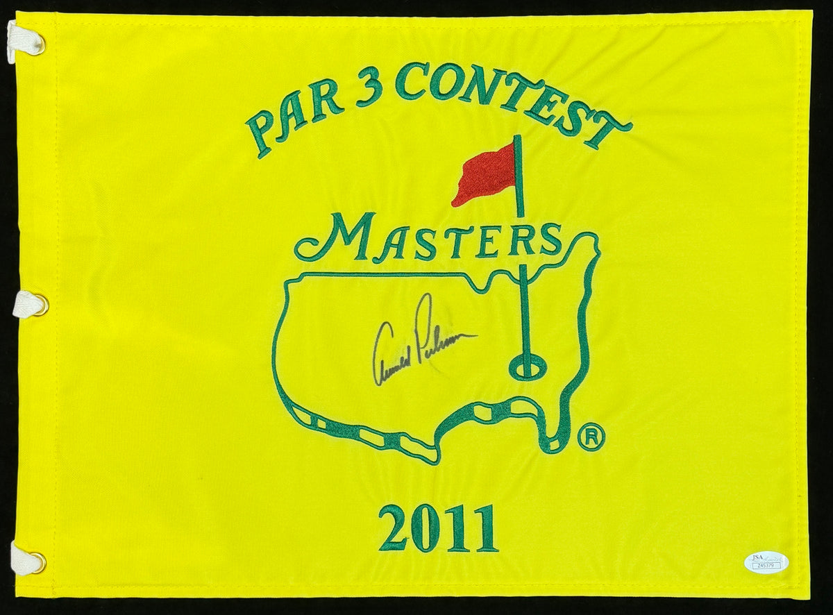 Arnold Palmer Signed/Autographed 2011 Masters Par 3 Contest Pin Flag JSA 215469