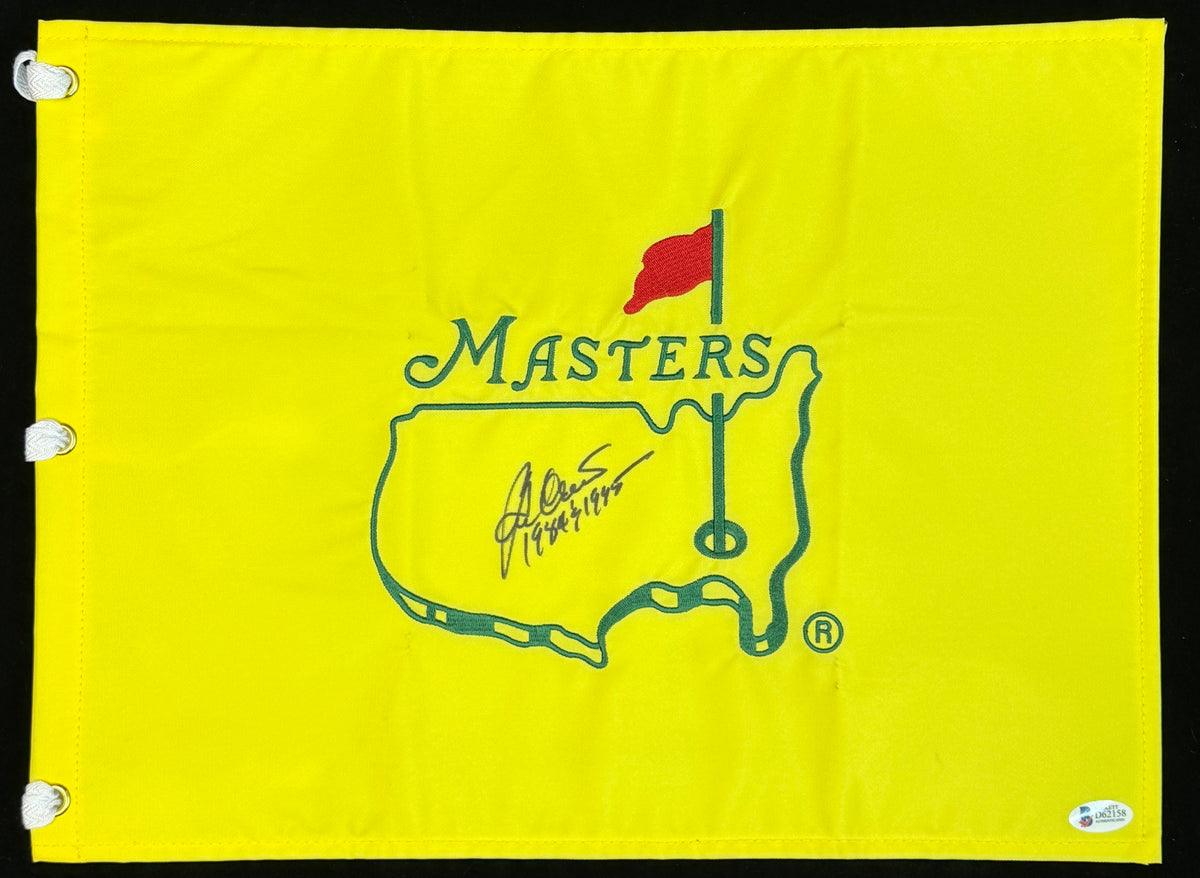 Ben Crenshaw Signed/Inscribed "1984 & 1995" Masters Pin Flag Beckett 215474