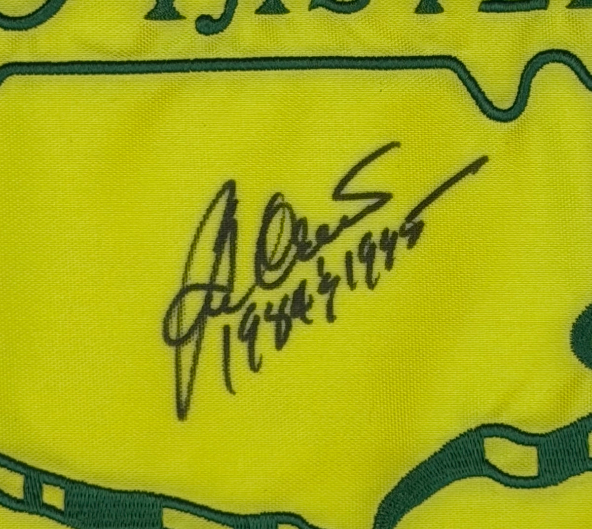 Ben Crenshaw Signed/Inscribed "1984 & 1995" Masters Pin Flag Beckett 215474