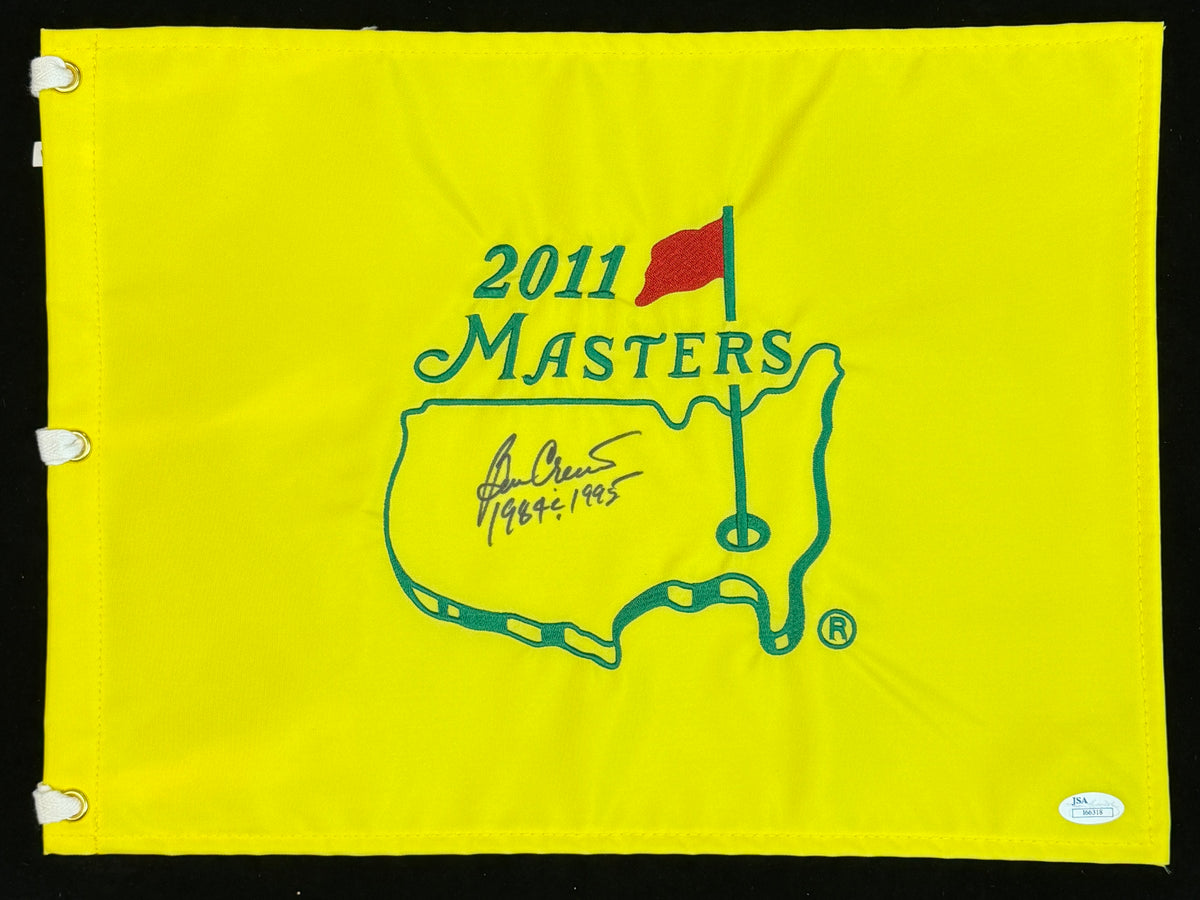 Ben Crenshaw Signed/Inscribed "1984 & 1995" 2016 Masters Pin Flag JSA 215476