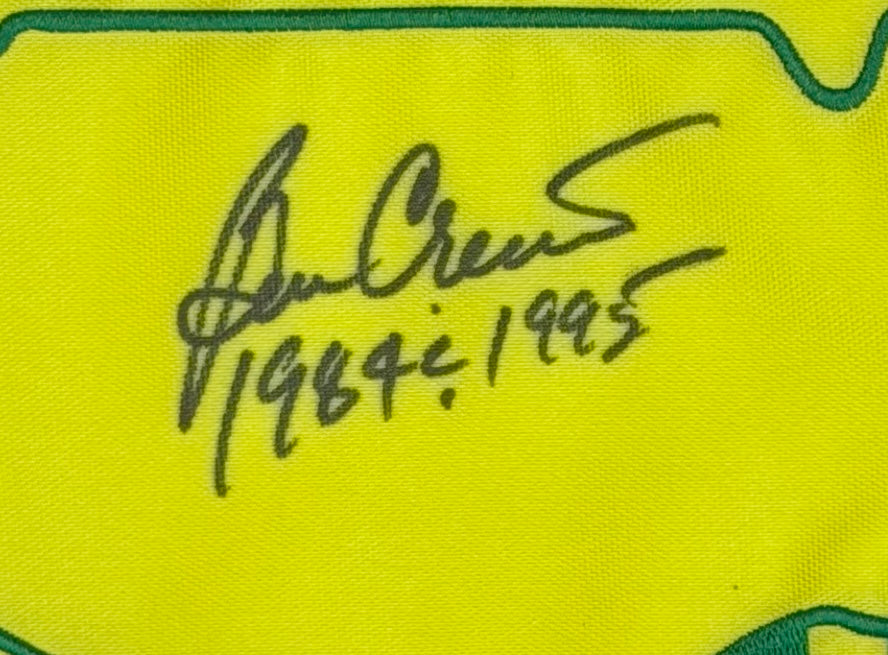 Ben Crenshaw Signed/Inscribed "1984 & 1995" 2016 Masters Pin Flag JSA 215476