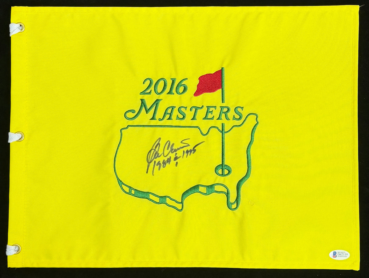 Ben Crenshaw Signed/Inscribed "1984 & 1995" 2016 Masters Pin Flag Beckett 215477