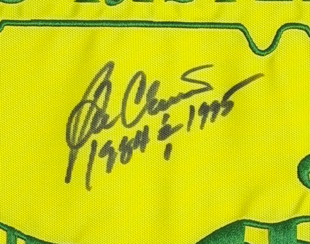 Ben Crenshaw Signed/Inscribed "1984 & 1995" 2016 Masters Pin Flag Beckett 215477