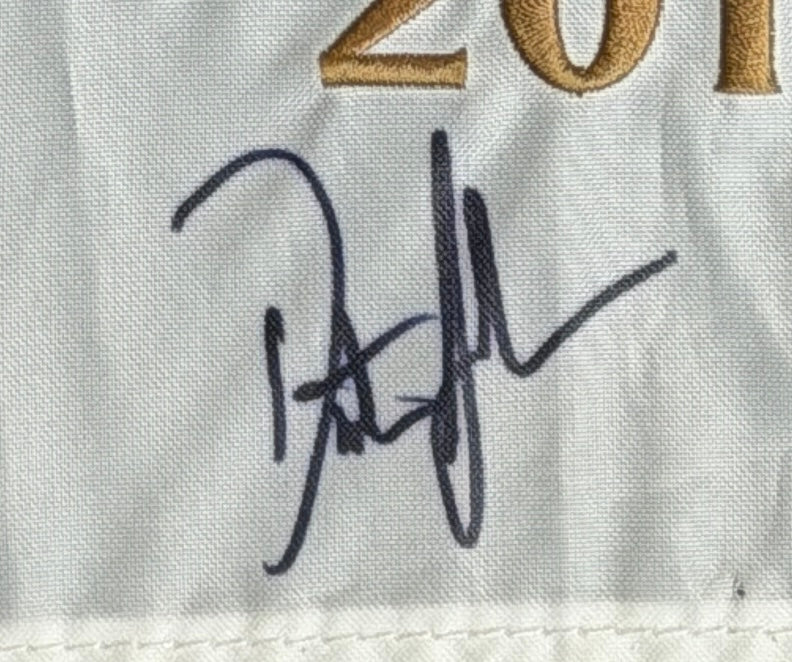 Dustin Johnson Signed/Auto 2016 U.S. Open Oakmont Pin Flag PSA/DNA 215481