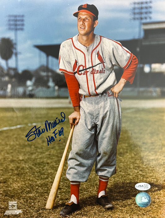 Stan Musial HOF Signed/Autographed 11x14 Photo St. Louis Cardinals JSA 215486