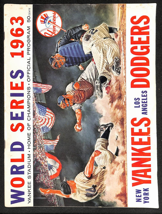 1963 World Series Program New York Yankees vs. Los Angeles Dodgers 215490