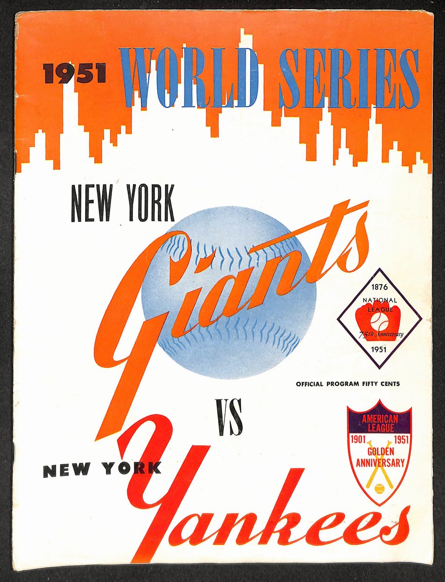1951 World Series Program New York Giants vs. New York Yankees 215491