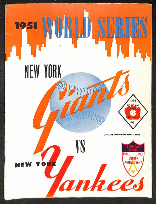 1951 World Series Program New York Giants vs. New York Yankees 215491