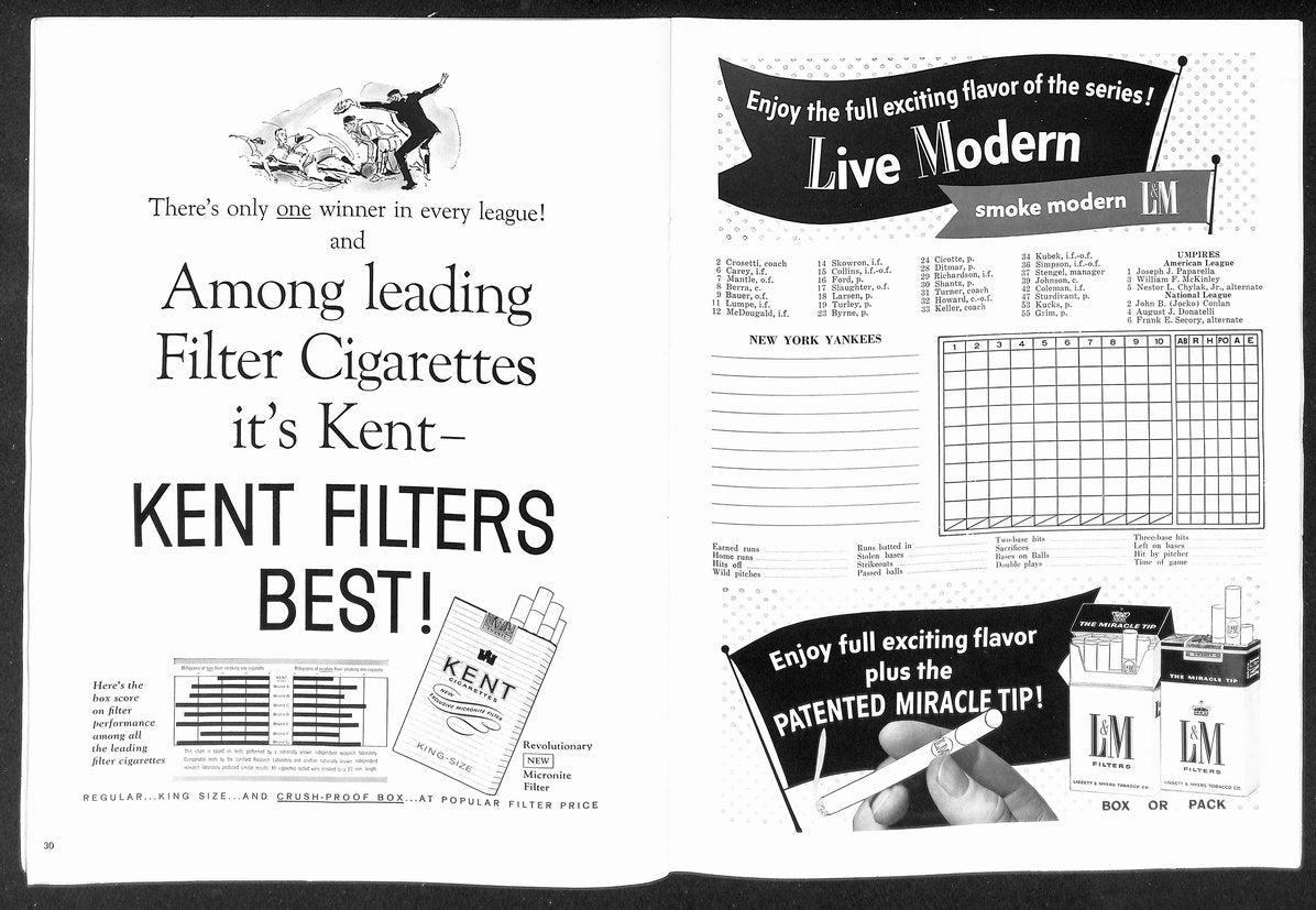 1957 World Series Program New York Yankees vs. Milwaukee Braves Unscored 215499