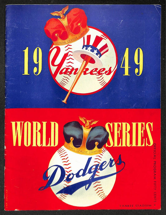 1949 World Series Program New York Yankees vs. Brooklyn Dodgers Unscored 215503