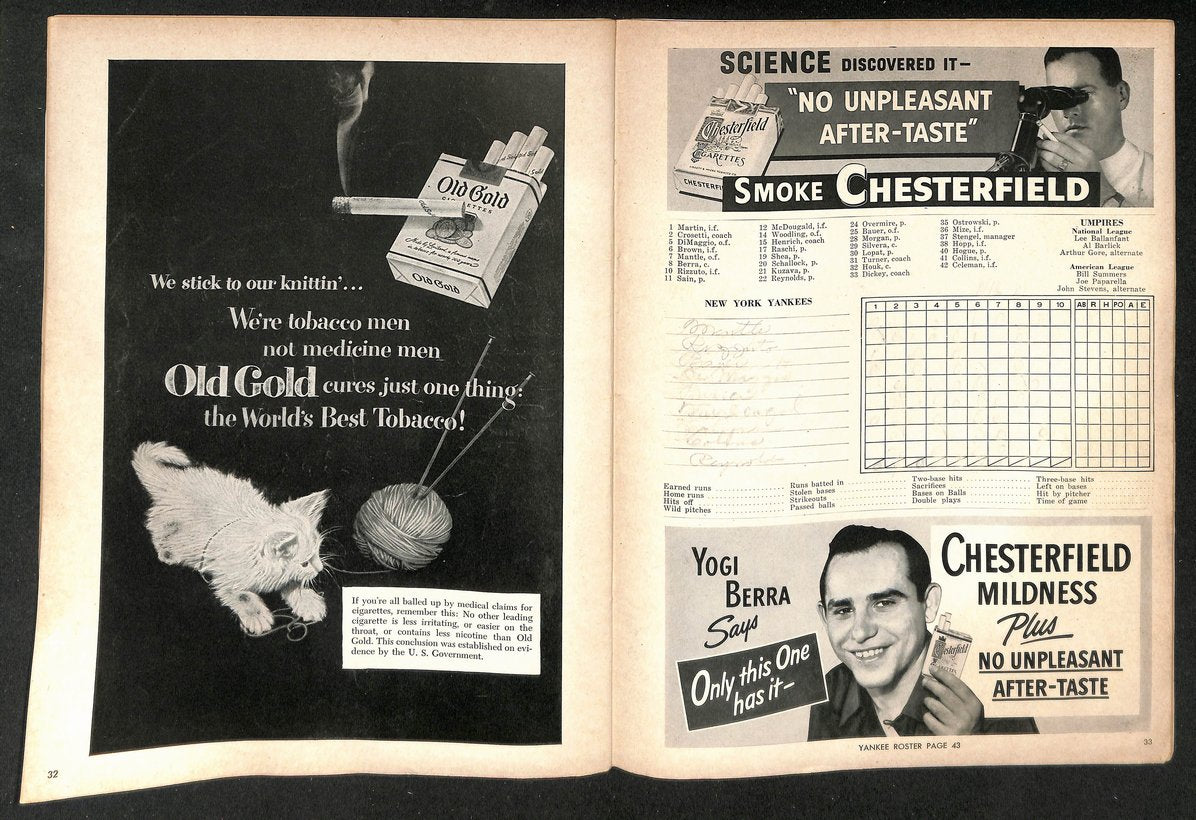 1951 World Series Program New York Giants vs. New York Yankees Scored 215507