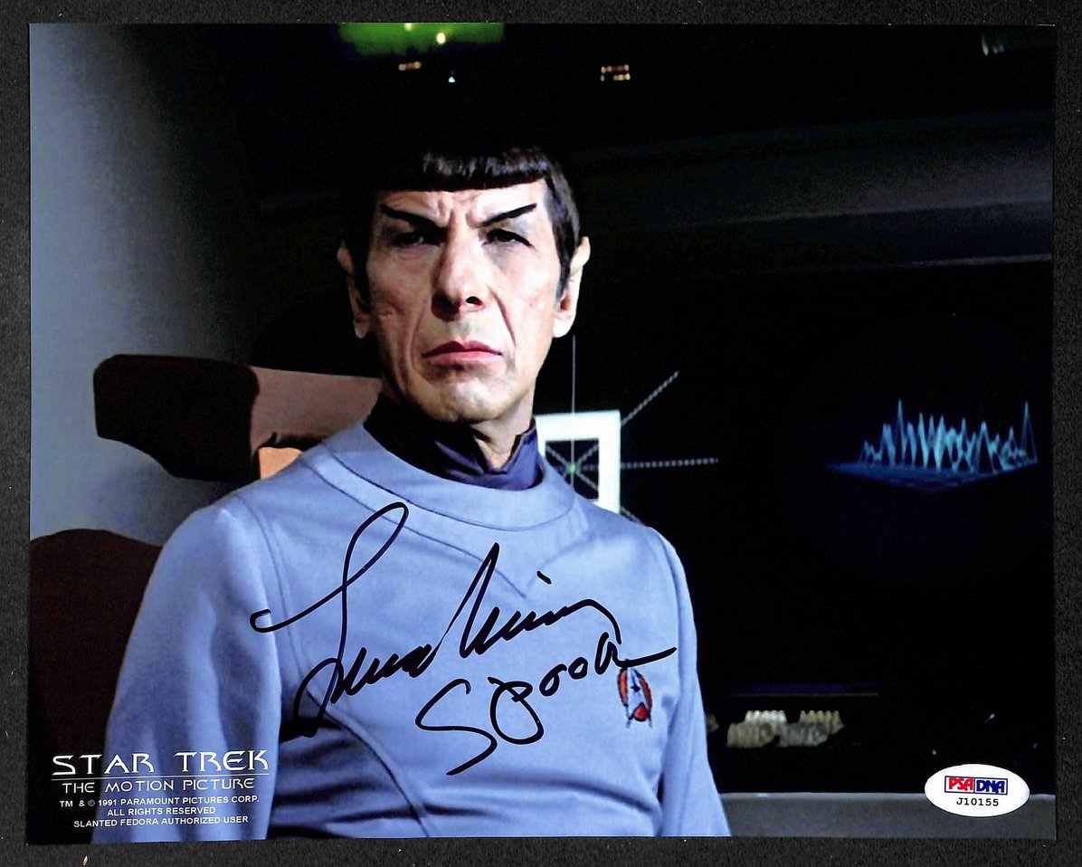 Leonard Nimoy Signed/Inscribed Spock 8x10 Photo Star Trek PSA/DNA 215515