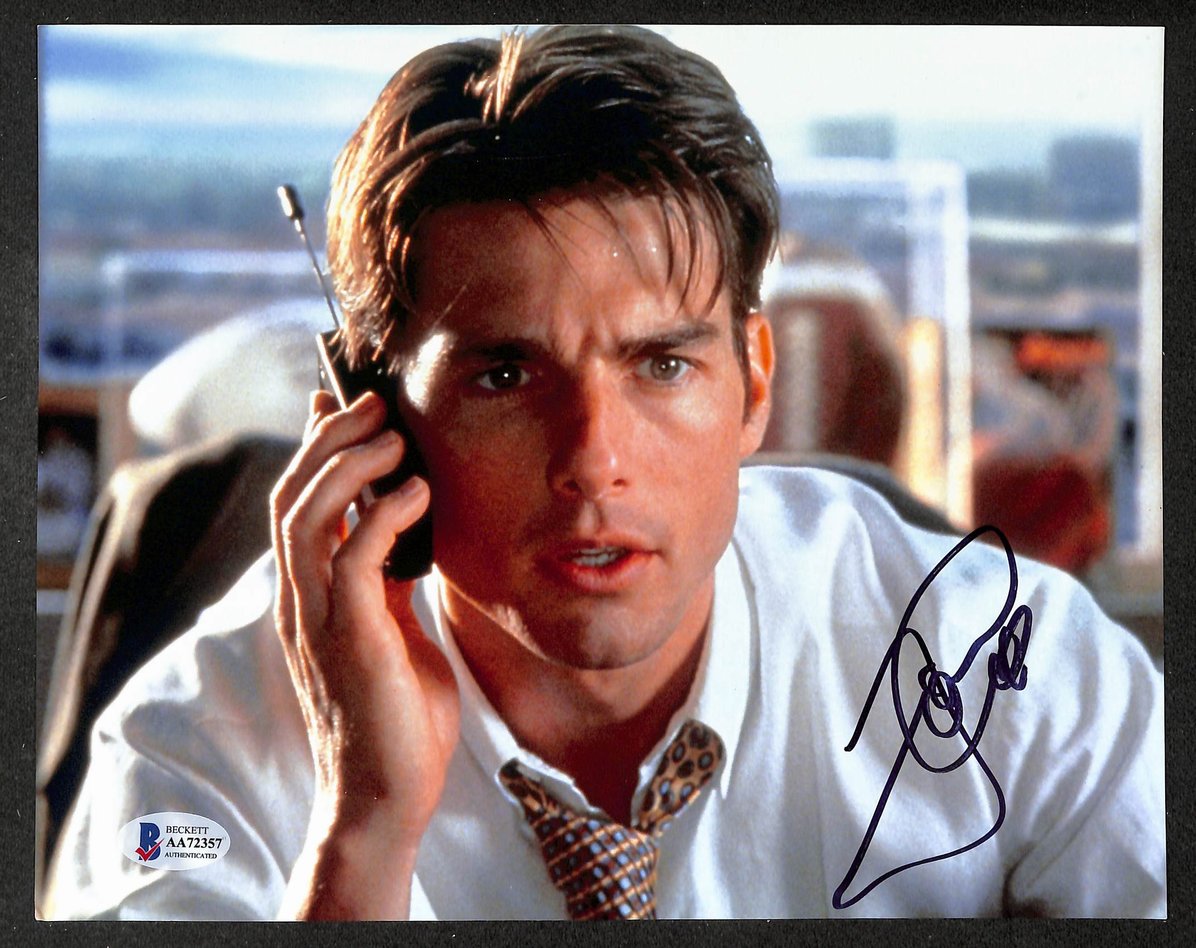Tom Cruise Signed/Auto 8x10 Photo Jerry Maguire Show Me the Money BAS 215516