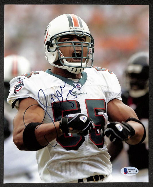 Junior JR Seau HOF Signed/Autographed 8x10 Photo Chargers Beckett LOA 215519