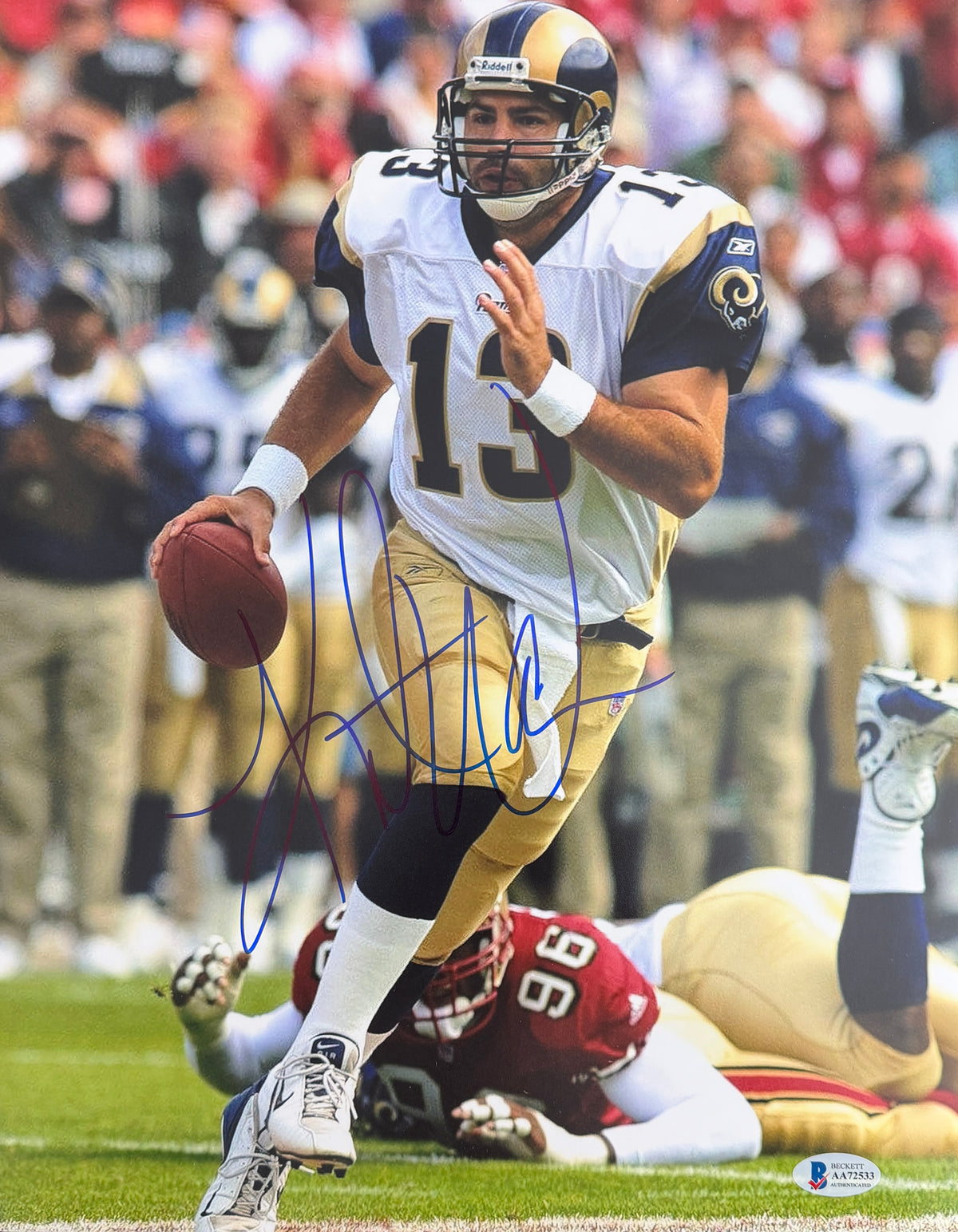 Kurt Warner HOF Signed/Autographed 11x14 Photo St. Louis Rams Beckett 215521