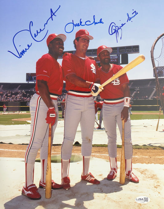 Coleman/Clark/Smith Signed/Auto 11x14 Photo St. Louis Cardinals JSA 215530