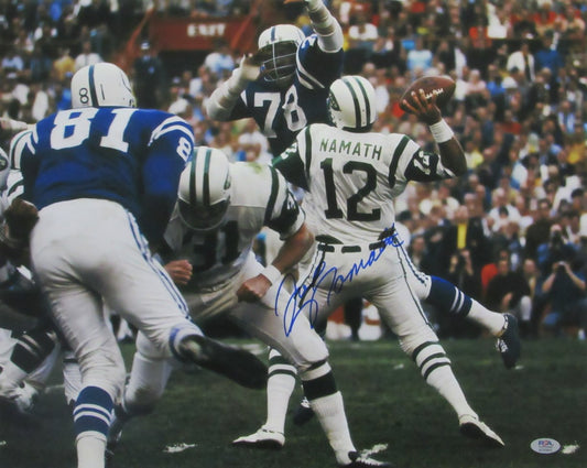 Joe Namath HOF Signed/Autographed 16x20 Photo New York Jets PSA/DNA 215357