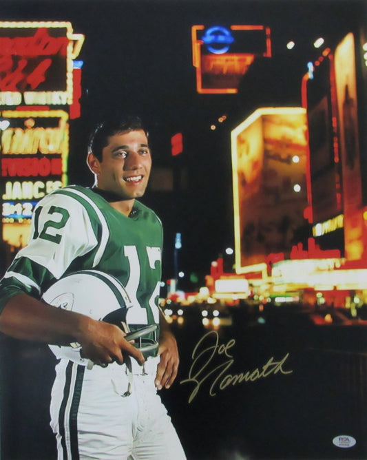 Joe Namath HOF Signed/Autographed 16x20 Photo New York Jets PSA/DNA 215356