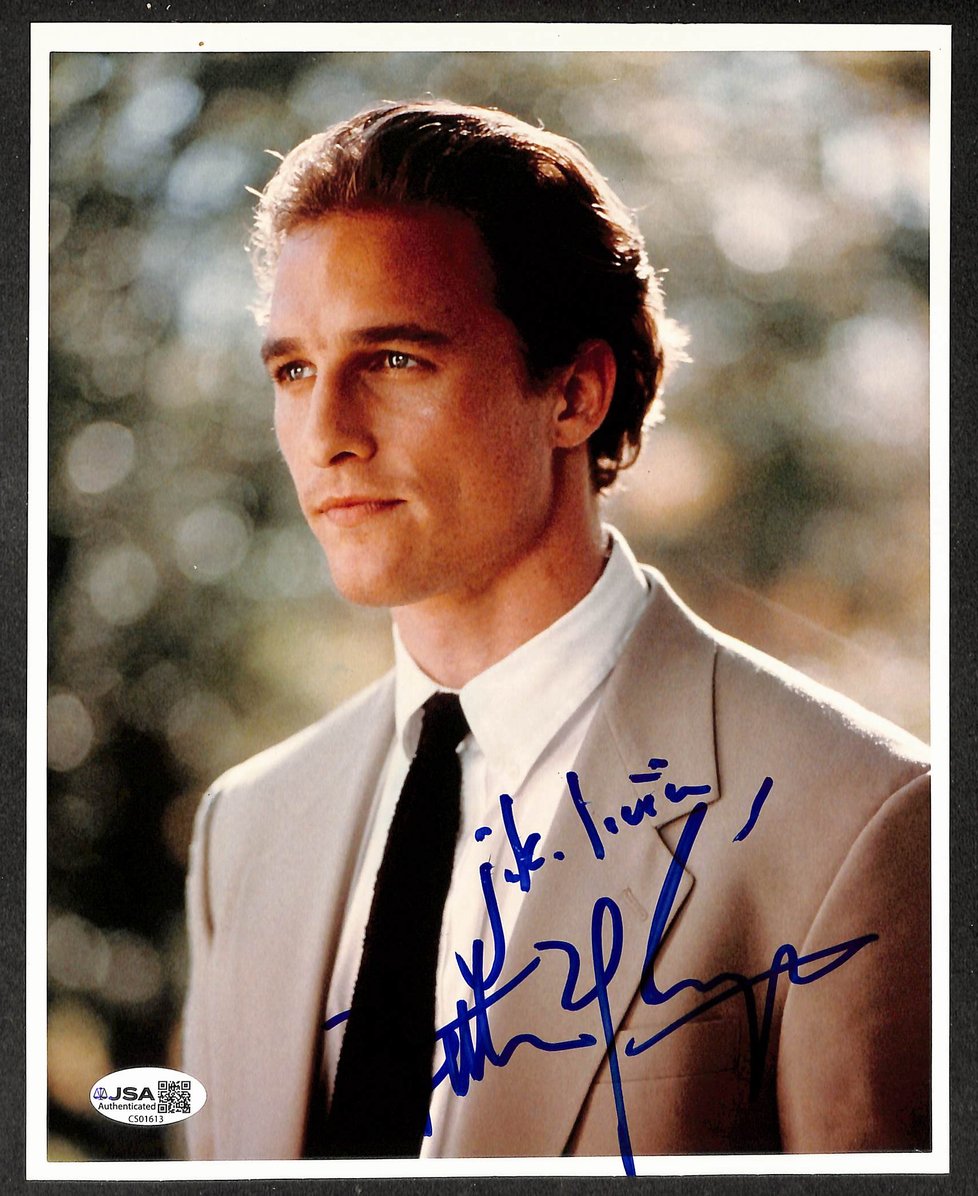 Matthew McConaughey Signed/Autographed 8x10 Photo A Time to Kill JSA 214444