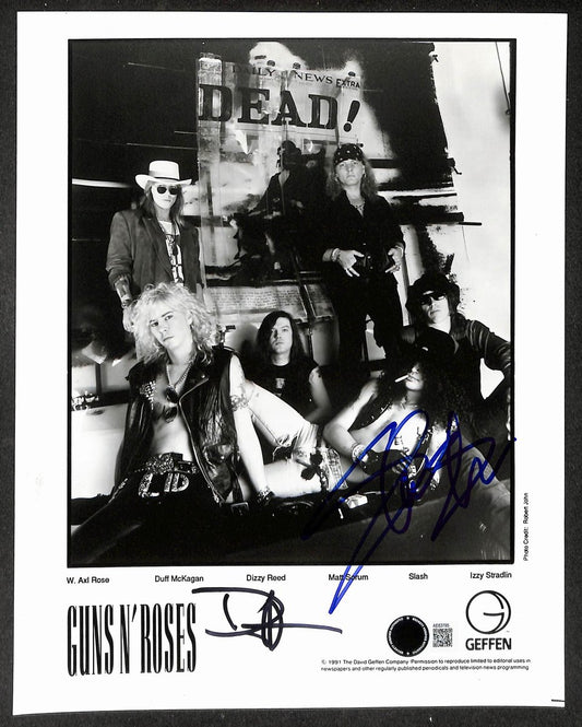 Slash & Duff McKagan Signed/Autographed 8x10 Photo Guns N Roses BAS 214446