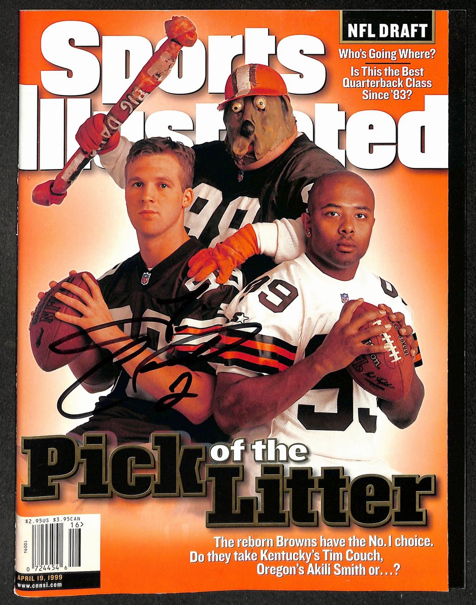Tim Couch Signed 1999 Sports Illustrated Browns No Label JSA 214648
