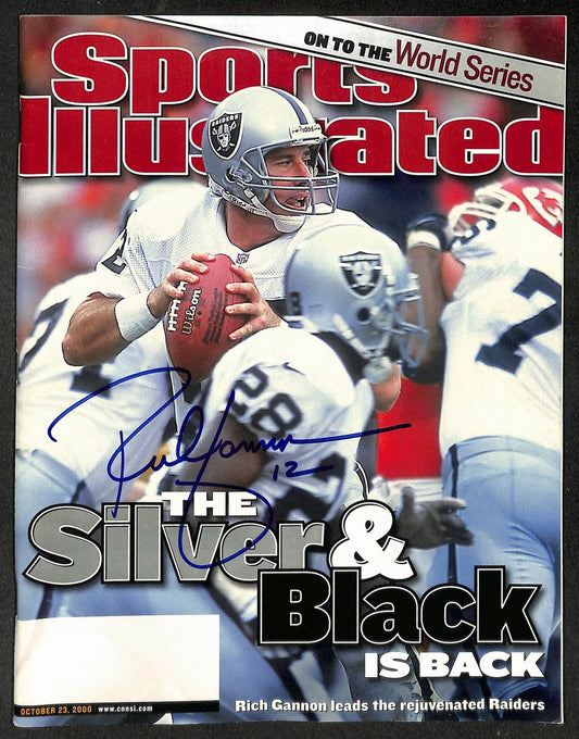 Rich Gannon Signed 2000 Sports Illustrated Raiders No Label JSA 214649