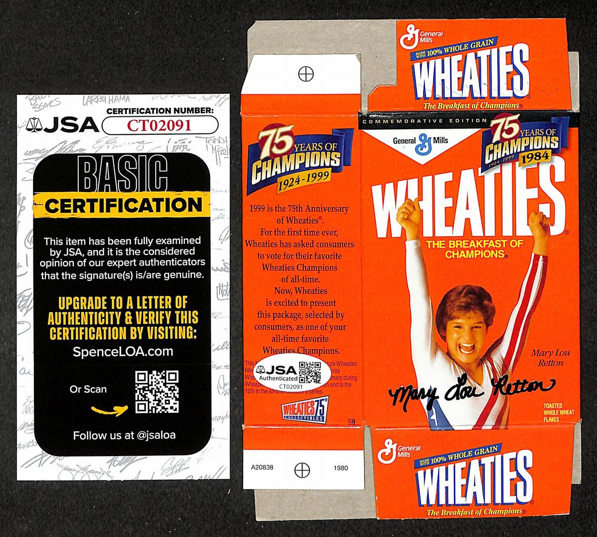 Mary Lou Retton Signed/Autographed Mini Wheaties Box 6.5"x4.5" JSA 214656