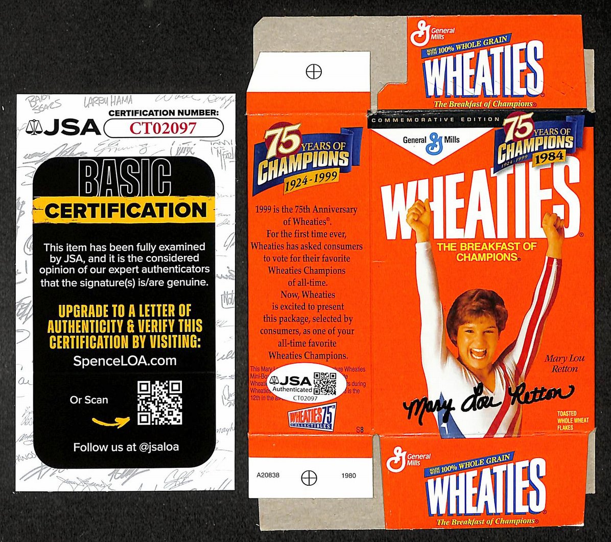 Mary Lou Retton Signed/Autographed Mini Wheaties Box 6.5"x4.5" JSA 214659