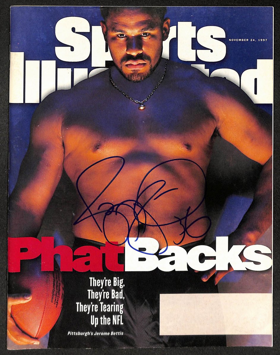 Jerome Bettis HOF Signed 1997 Sports Illustrated Steelers No Label JSA 214660
