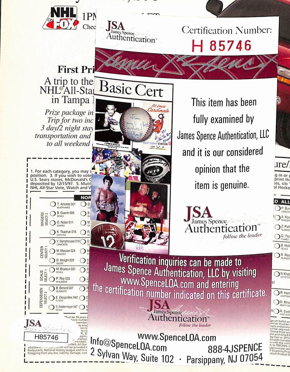 Jerome Bettis HOF Signed 1997 Sports Illustrated Steelers No Label JSA 214660