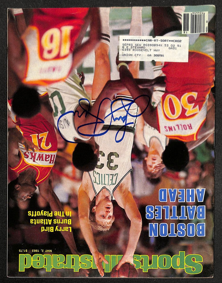 Larry Bird HOF Signed/Autographed 1983 Sports Illustrated Celtics JSA 214661