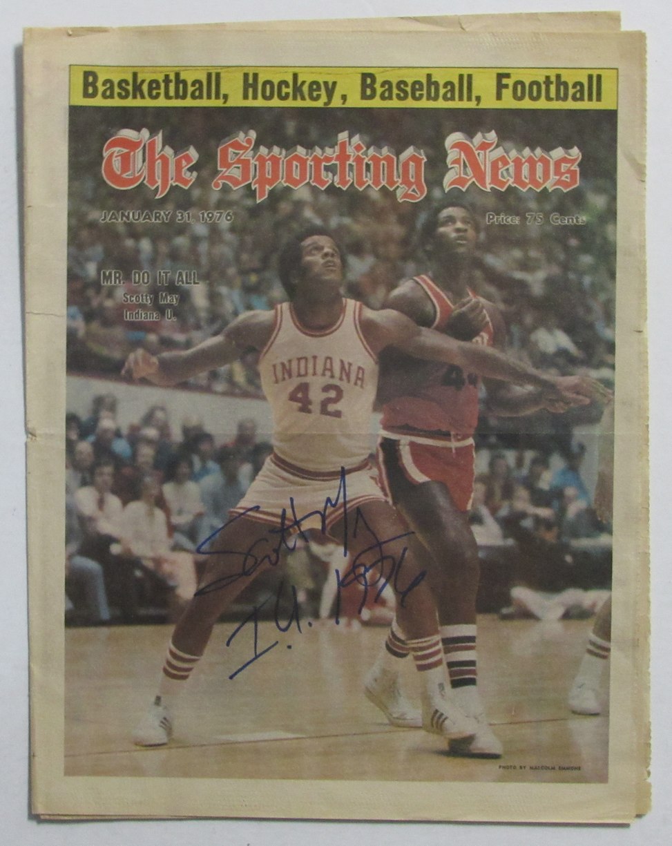 Scott May Signed/Inscr 1/31/1976 The Sporting News Indiana Hoosiers JSA 215361