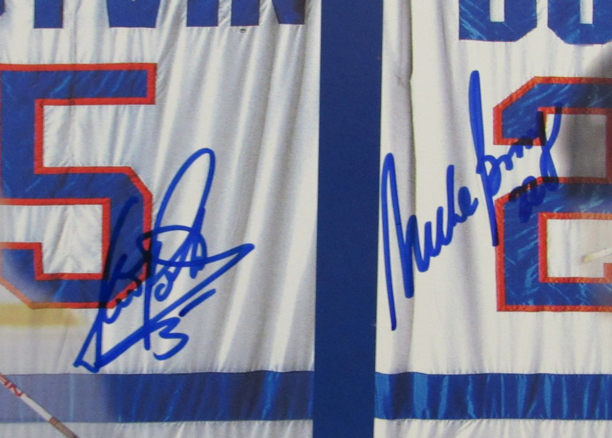 Potvin/Bossy/Smith/Nystrom Multi-Signed 11x17 Poster Islanders JSA 215359