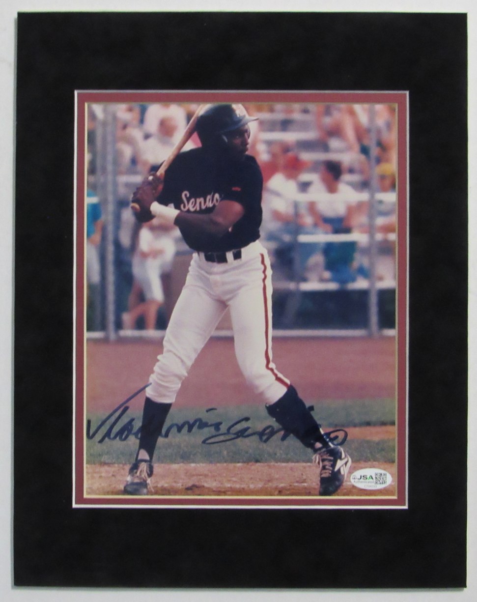 Vladimir Guerrero HOF Signed Vintage Matted 8x10 Photo Senators Expos JSA 215362