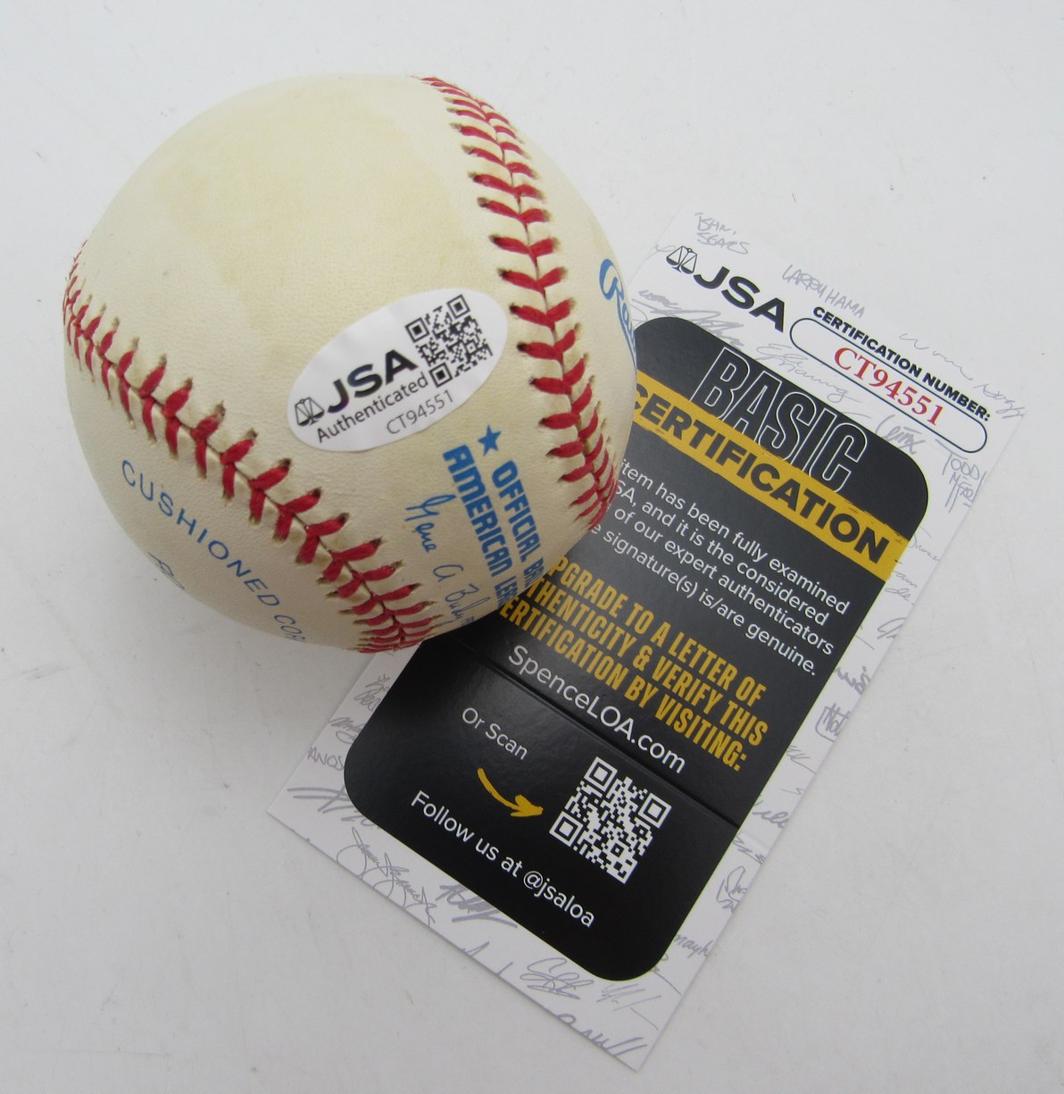 Cal Ripken Jr HOF Signed/Autographed OALB Baseball Orioles JSA 215397
