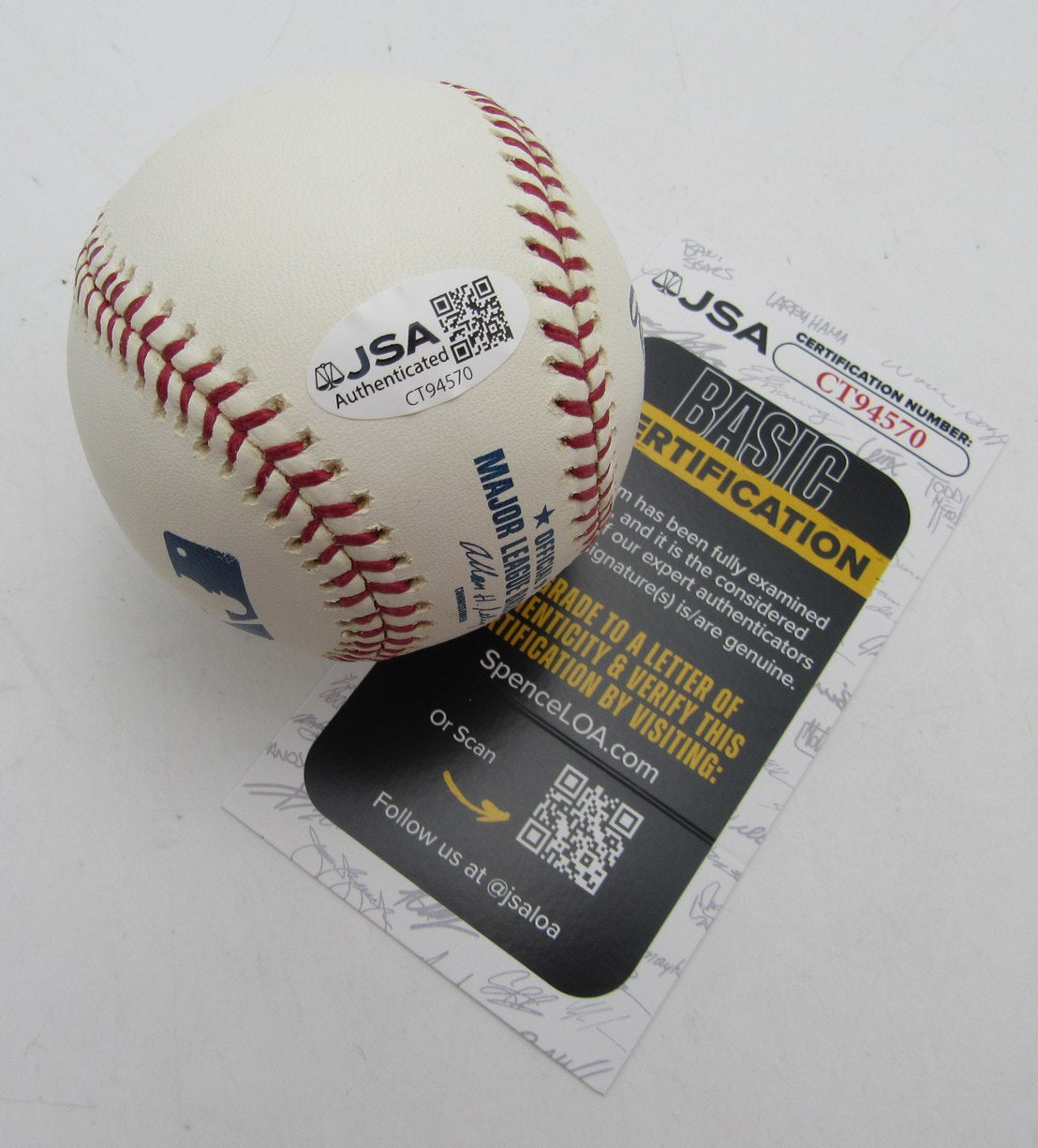 Bob Feller Signed/Autographed w/ HOF 62 Insc OMLB Baseball Indians JSA 215399