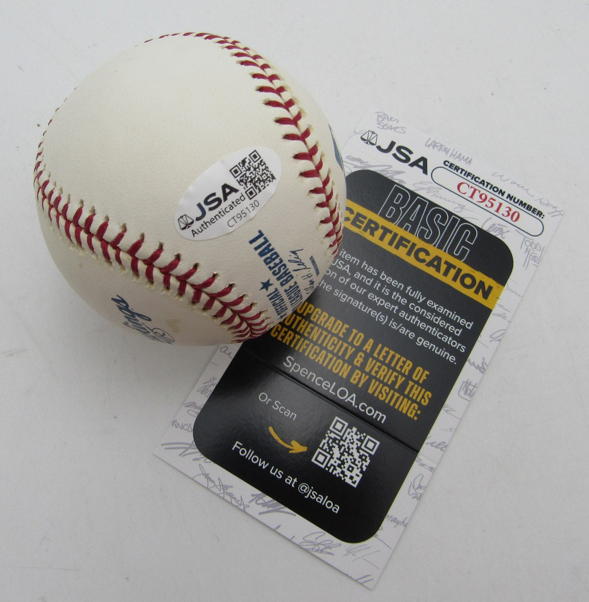 Bob Feller Signed/Autographed w/ HOF 62 Insc OMLB Baseball Indians JSA 215400