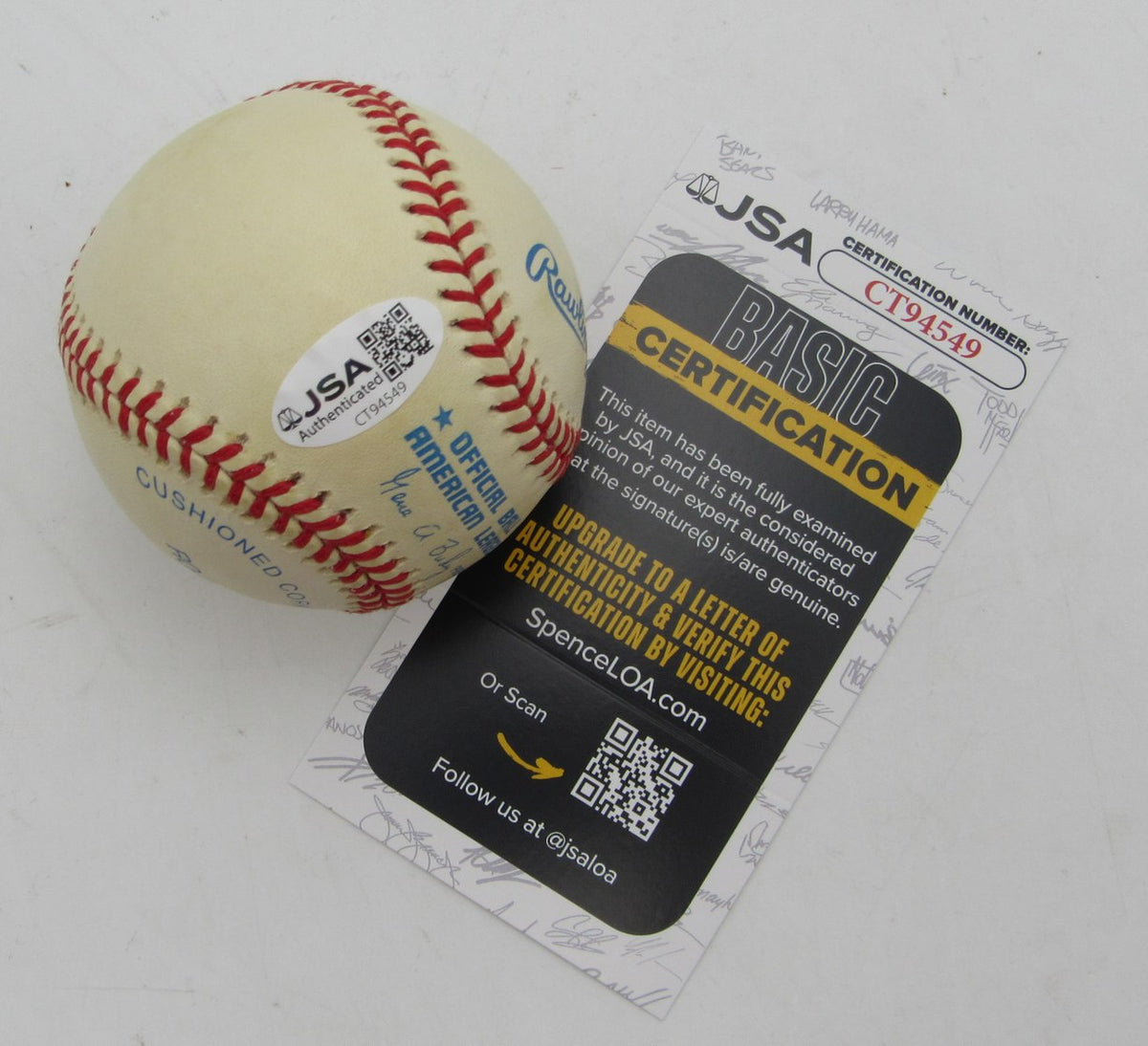 Cal Ripken Jr HOF Signed/Autographed OALB Baseball Orioles JSA 215409