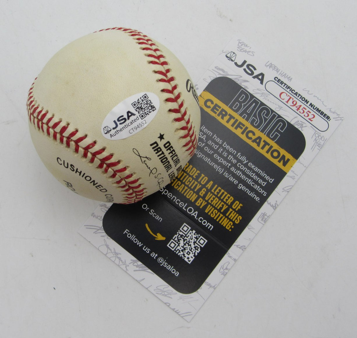 Steve Carlton Signed/Autographed w/ HOF 94 ONLB Baseball Phillies JSA 215410