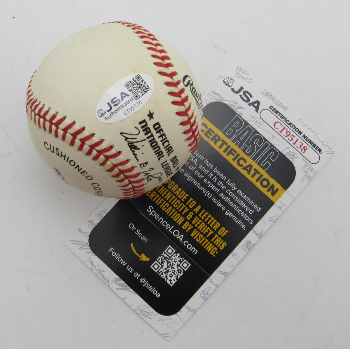 Mike Schmidt HOF Signed/Autographed ONLB Baseball Phillies JSA 215412
