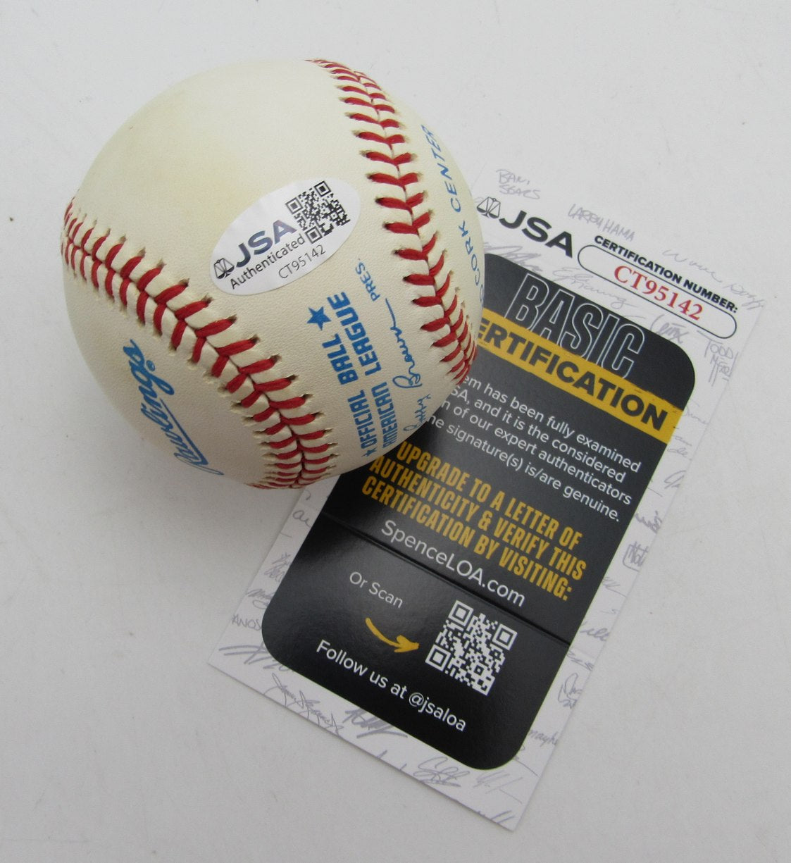 Nolan Ryan HOF Signed/Autographed OALB Baseball Astros Rangers JSA 215414