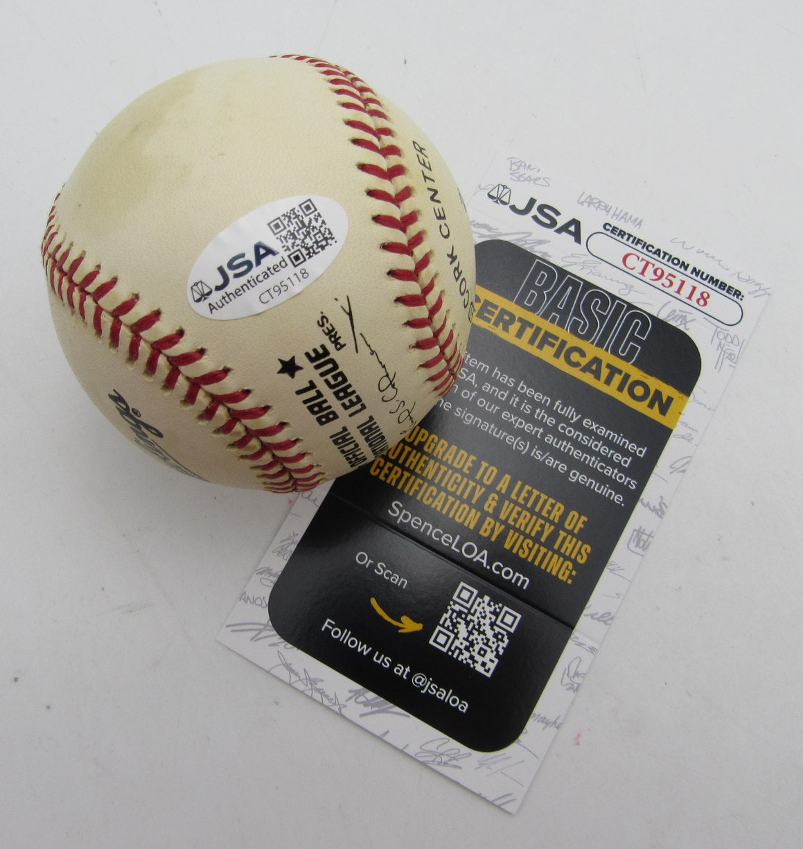 Mike Schmidt HOF Signed/Autographed ONLB Baseball Phillies JSA 215416