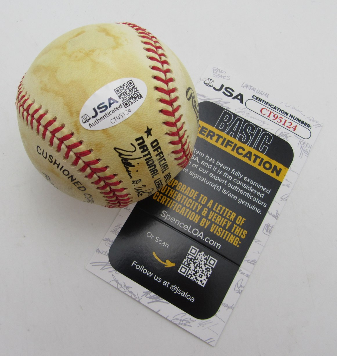Ernie Banks HOF Signed/Autographed ONLB Baseball Cubs JSA 215418